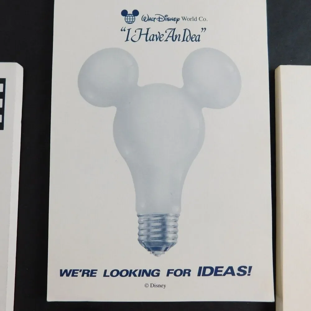 Walt Disney Mickey Mouse Notepads Lot of 4, Contempo, WD World Ears, Stationery